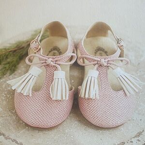 Joyfolie Pink Dress Shoes with White Tassels